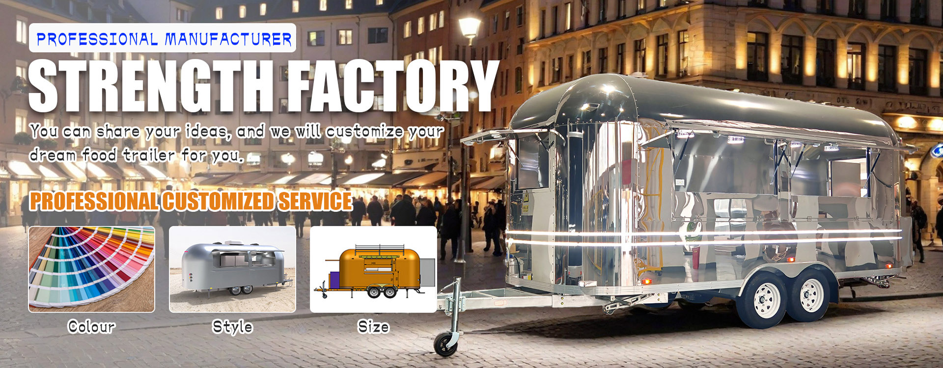 Camión fabricante de remolques de alimentos