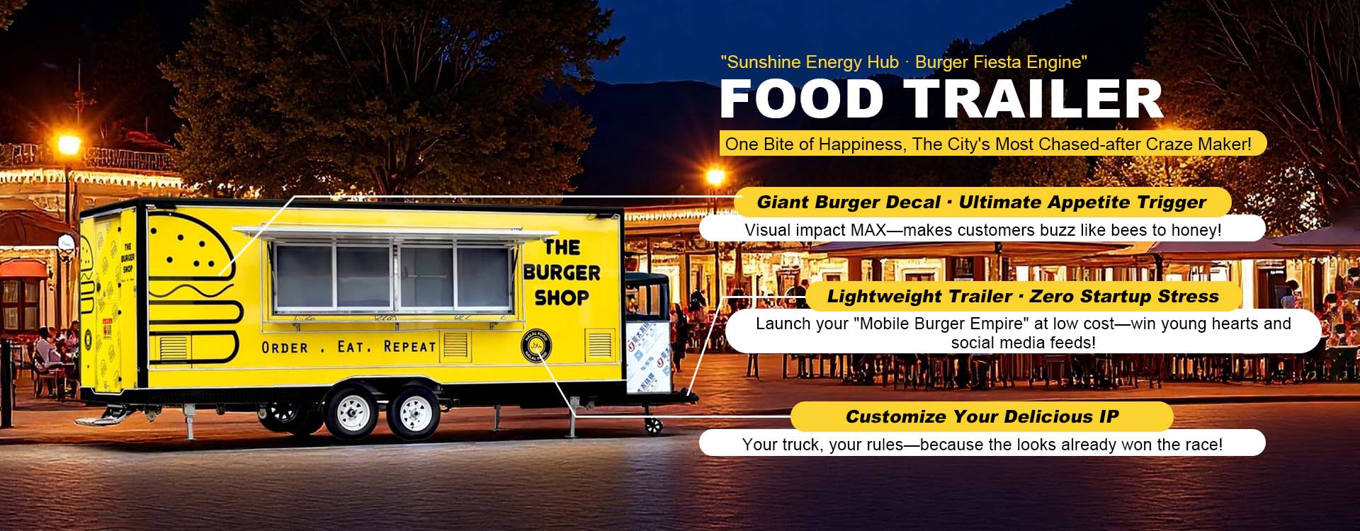 Camión del fabricante del remolque de alimentos