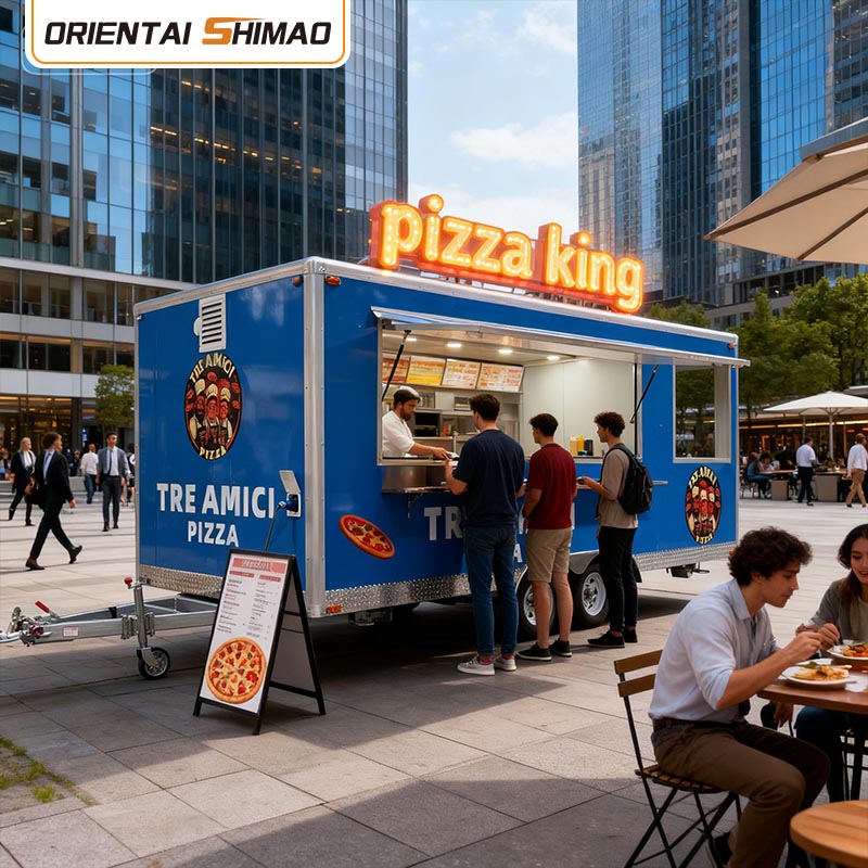 Remolque de camión de comida para barbacoa